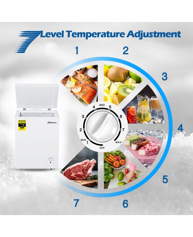 Kalamera 5.0 Cu.ft compact upright deep freezer freestanding small